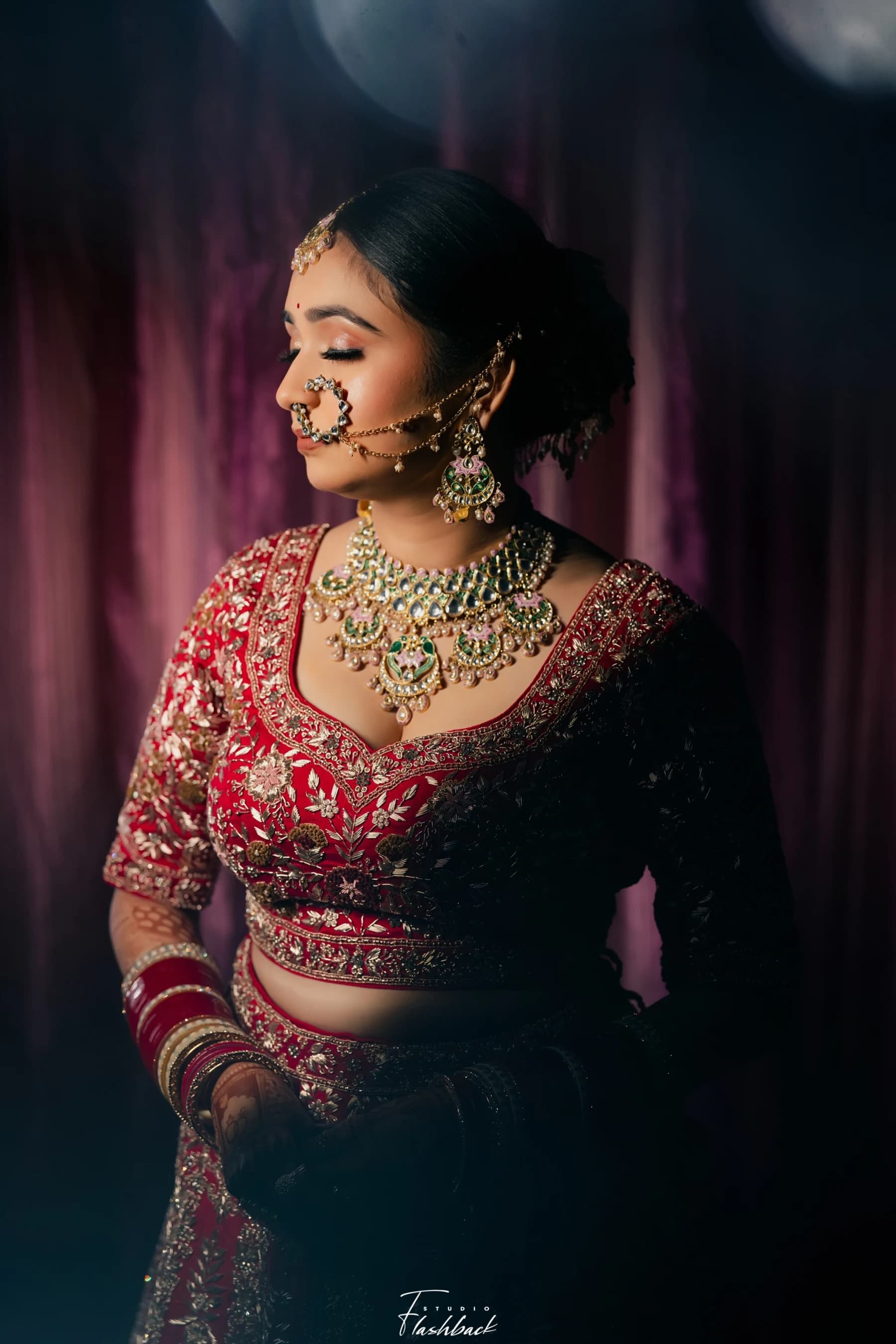 Jadau maang tikka with polki diamonds - Shrivatsa bridal collection